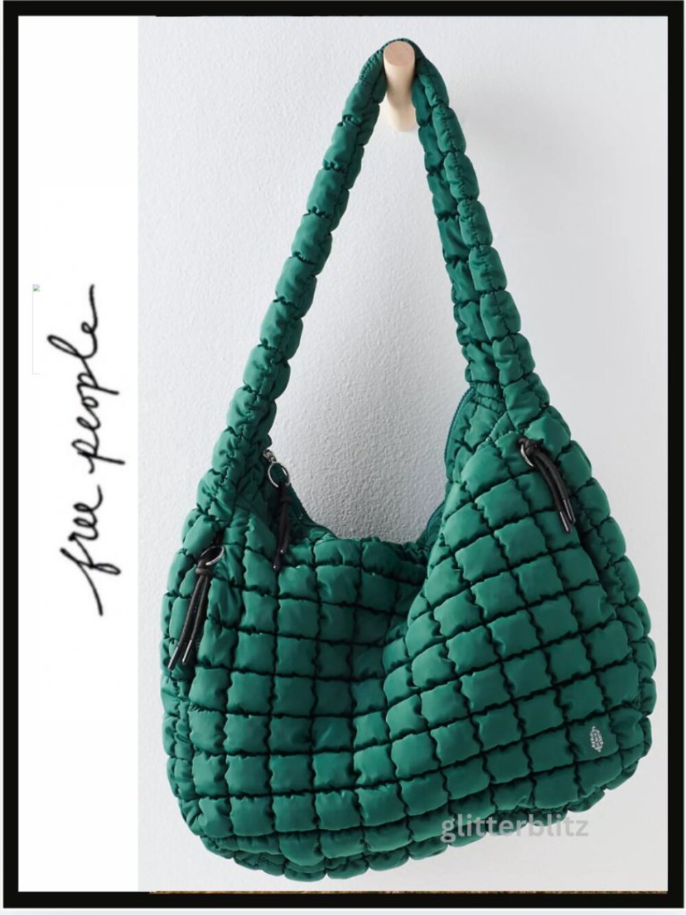 Free People Quilted Carryall in Fuji Jade